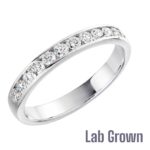 Lab Grown Platinum Brilliant Cut Diamond Channel Set Half Eternity Ring 0.50ct