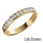 Lab Grown 18ct Yellow Gold Brilliant Cut Diamond Channel Set Half Eternity Ring 0.50ct