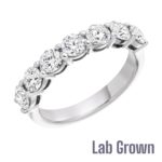 Lab Grown Platinum Brilliant Cut Diamond Seven Stone Eternity Ring 1.50ct