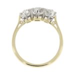 18ct Yellow Gold Brilliant Cut Diamond Rex Set Trilogy Engagement Ring 1.00ct