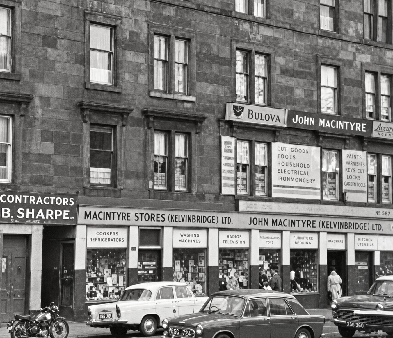 Historic John Macintyre & Son shop in Glasgow, 1965.
