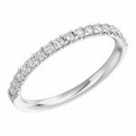 Lab-Grown Platinum Brilliant Cut Diamond Micro Claw Set Half Eternity Ring 0.33ct