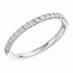 Lab-Grown Platinum Brilliant Cut Diamond Micro Claw Set Half Eternity Ring 0.33ct