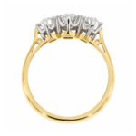 18ct Yellow Gold Brilliant Cut Diamond Rex Set Trilogy Engagement Ring 1.00ct