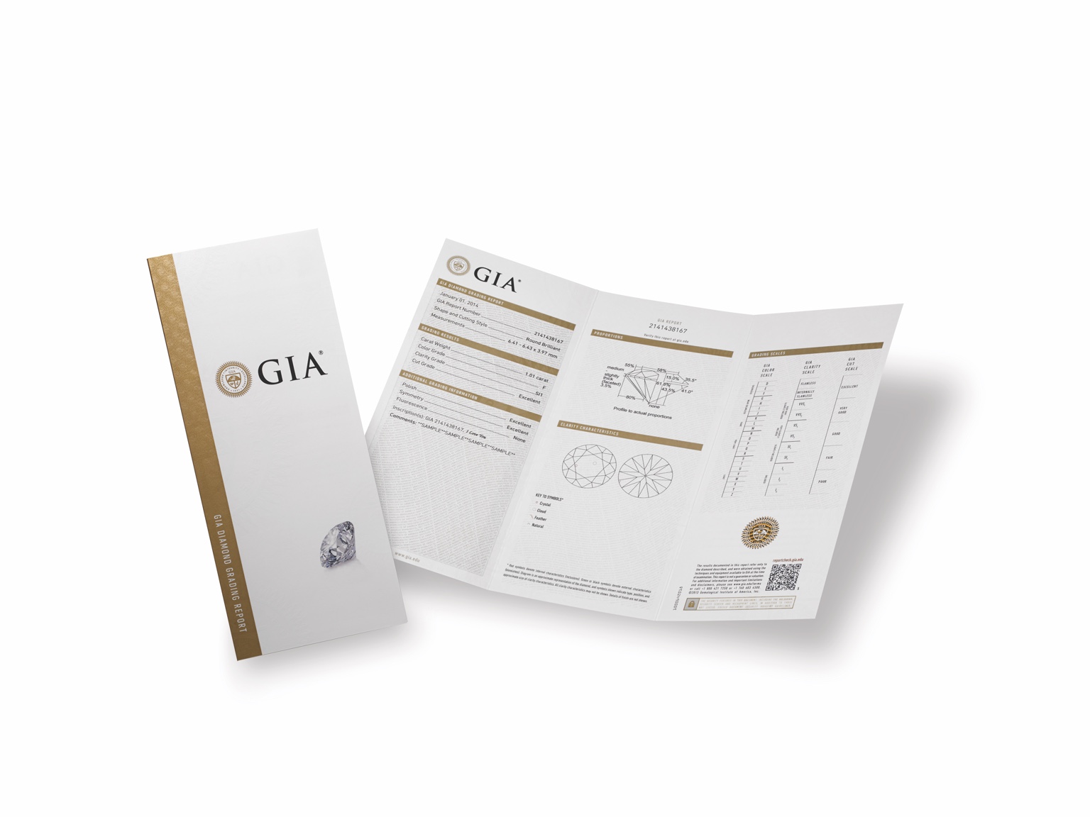 Example GIA Diamond Grading Report for a mined diamond