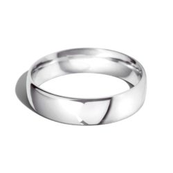 9ct White Gold 6mm Classic Court Wedding Ring