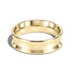 9ct Yellow Gold 6mm Concave Court Wedding Ring