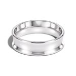 Platinum 950 6mm Concave Court Wedding Ring