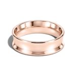 9ct Rose Gold 6mm Concave Court Wedding Ring