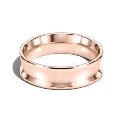 9ct Rose Gold 6mm Concave Court Wedding Ring