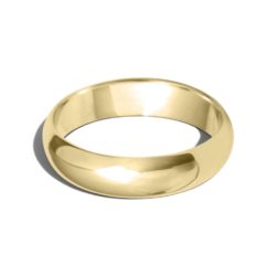9ct Yellow Gold 5mm D Shape Wedding Ring