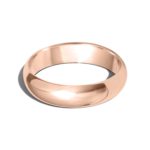 9ct Rose Gold 5mm D Shape Wedding Ring