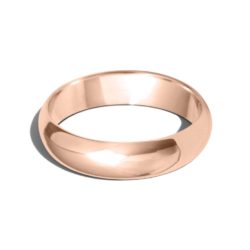 9ct Rose Gold 5mm D Shape Wedding Ring