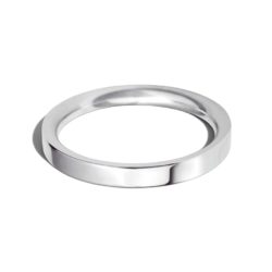 Platinum 950 2.5mm Flat Court Wedding Ring