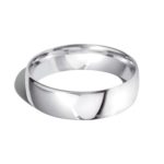 18ct White Gold 6mm Lightweight Court Wedding Ring