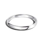 9ct White Gold 2.5mm Lightweight Court Wedding Ring