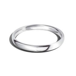 9ct White Gold 2.5mm Lightweight Court Wedding Ring