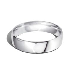 9ct White Gold 5mm Lightweight Court Wedding Ring
