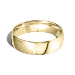 9ct Yellow Gold 6mm Lightweight Court Wedding Ring