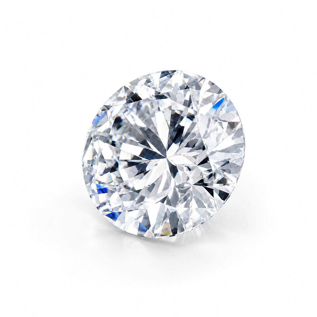 A loose IGI graded lab-grown round brilliant-cut diamond