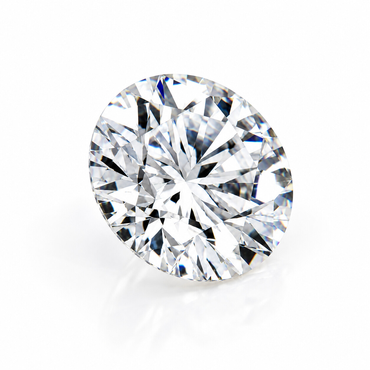 A loose GIA graded mined round brilliant-cut diamond