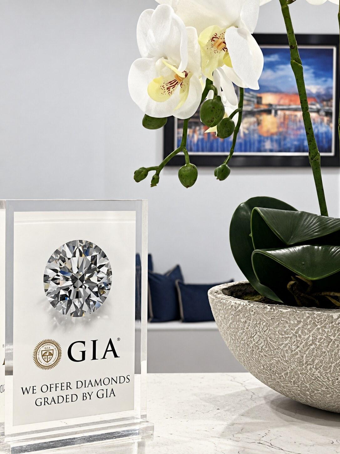 GIA diamond display in the John Macintyre & Son Glasgow showroom