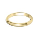 18ct Yellow Gold 2.5mm D Shape Wedding Ring