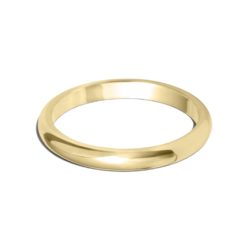 18ct Yellow Gold 2.5mm D Shape Wedding Ring