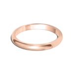 9ct Rose Gold 2.5mm D Shape Wedding Ring