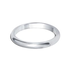 9ct White Gold 2.5mm D Shape Wedding Ring