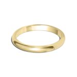 9ct Yellow Gold 2.5mm D Shape Wedding Ring
