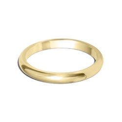 9ct Yellow Gold 2.5mm D Shape Wedding Ring