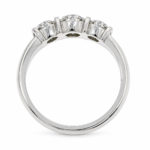 Platinum 1.00ct Brilliant Cut Diamond Trilogy Engagement Ring